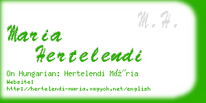 maria hertelendi business card